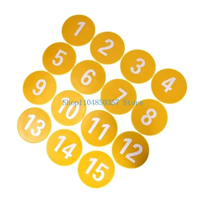 5asd 15 Buah Penanda Titik, Titik Lantai Anti Selip, Kerucut Lapangan Datar untuk Latihan, Latihan, Gym, Sepak Bola, Bola Basket