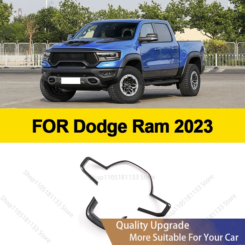 Накладка на раму рулевого колеса из АБС-пластика с углеродным зерном, декоративная накладка для Dodge Ram 1500 TRX 2021 2022 2023, автомобильные аксессуары Накладка на раму рулевого колеса из АБС-пластика с углеродным зерном, декоративная накладка для Dodge Ram 1500 TRX 2021 2022 2023, автомобильные аксессуары