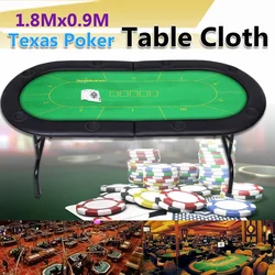 180X90cm 10 Player Folding Felt Rotary Texas Holdem Poker Table Board Cloth Mat(Not Include Table)