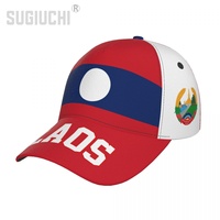 Unisex Laos Flag Laotian Adult Baseball Cap Patriotic Hat for Baseball Soccer Fans Men Women