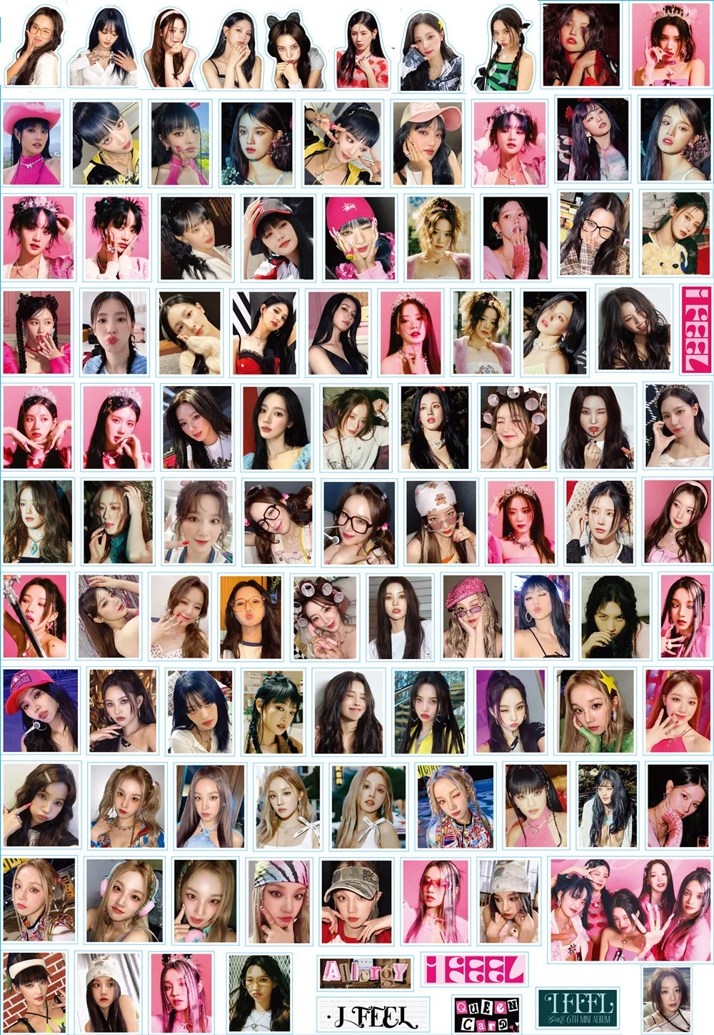 100pcs/set Kpop GIDLE INEVER DIE Stickers Album Lomo Cards (G)I-DLE Girls I Burn Photo Card Minnie Postcard Stickers Fans Gift