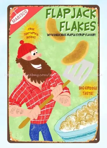 1960s flap jack flakes metal tin sign garage designs inside