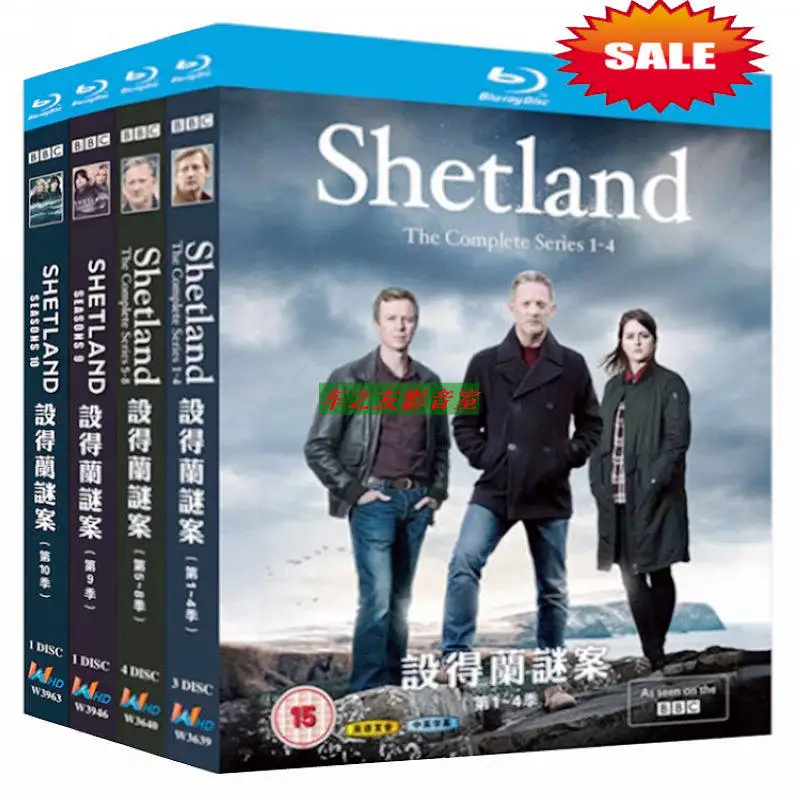 

BD Box Set for Shetland Seasons 1-10 Blu-ray Discs with English and Chinese Subtitles 9 DVDs