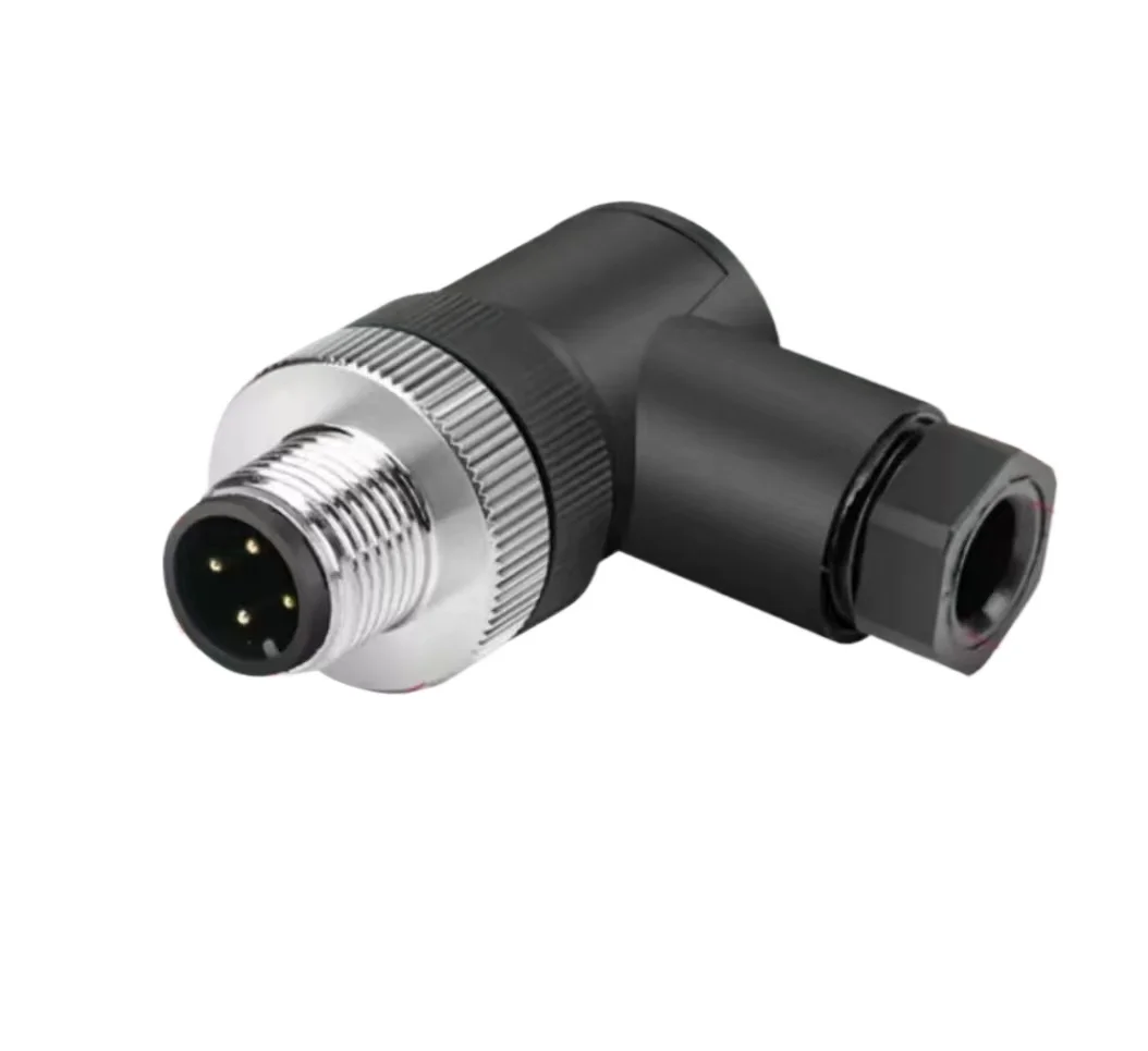 

M12 connector new screw crimp m12 aviation plug connector sensor 4 pins 5 holes 8P core plug holder