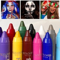 1PC Colorful Facial and Body Paint Sticks - Waterproof, Gentle Texture, Purple/green/blue, Long-lasting, Suitable for Easter