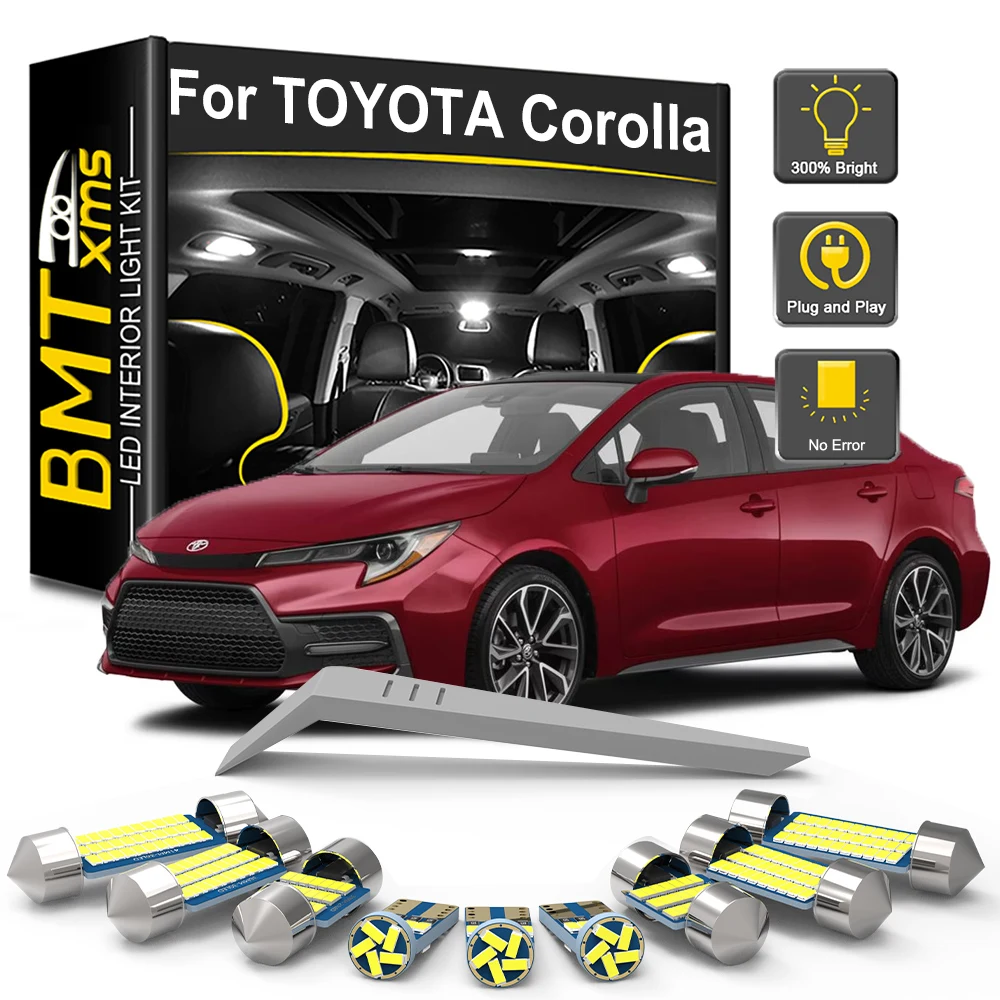 BMTxms LED Interior Dome Map Reading Trunk Light Bulb Kit For Toyota Corolla 2002-2016 2018 2019 2020 2021 2022 2023 Accessories