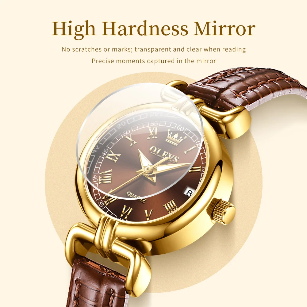 OLEVS 5645 Womens Watch Elegant Luxury Quartz Watch Scale Waterproof Luminous Automatic Date Ladies Watch Gifts Original - Image 5