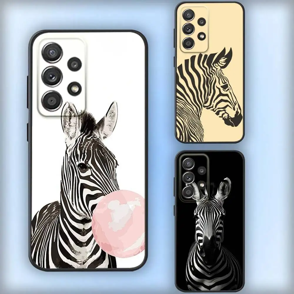 

Animal Zebra Phone Case For Samsung S25,S24,S21,S22,S23,S30,Ultra,S20,Plus,Fe,Lite,Note,10,9,5G Black Cover