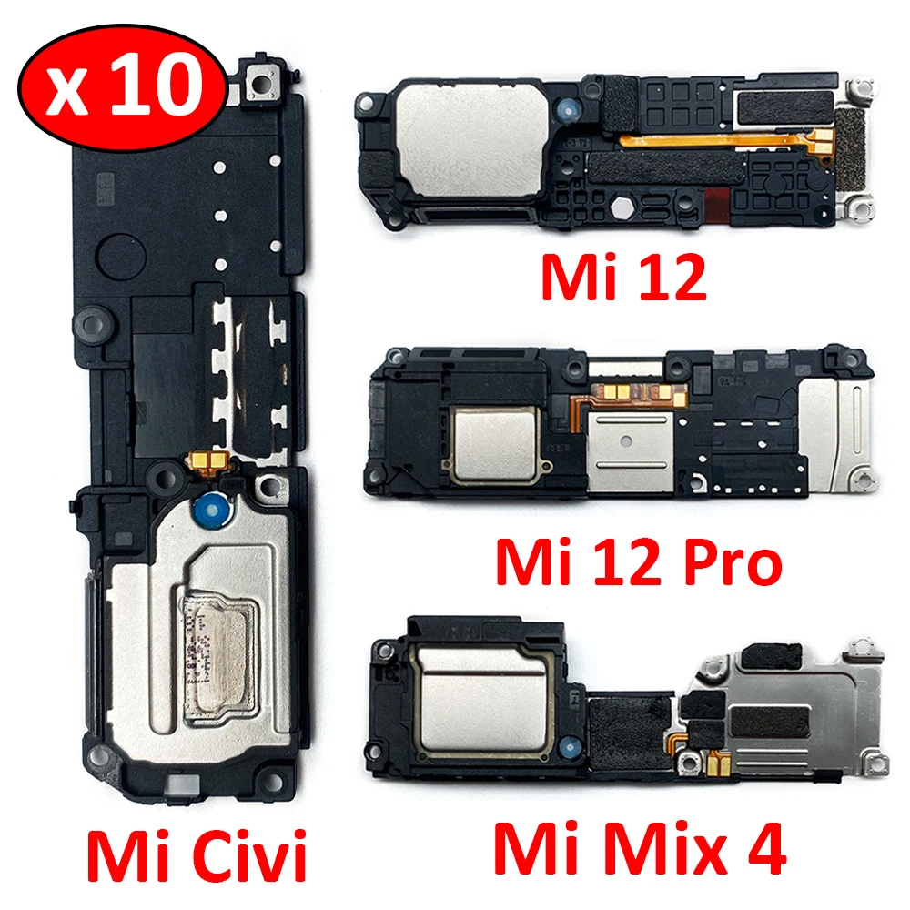 10Pcs, Loudspeaker For Xiaomi Mi 12 Pro Mix 4 Civi Loud Speaker Buzzer Ringer Replacement Parts Smart Phone Repair Parts