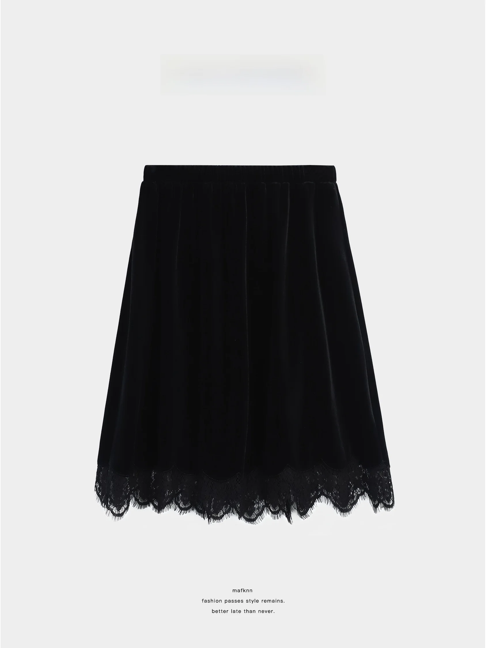 

Юбка-трапеция JiJi Private Label из бархата с кружевом и эластичной талией, в стиле пэчворк, для девочек и женщин, повседневная, из полиэстера, длиной миди, к концу года