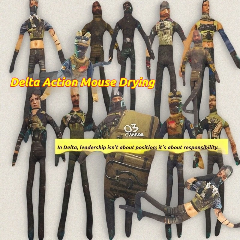 

Delta Action Silver Wing Prison Warden Abstract Posable Plush Doll With Internal Wire Frame Mouse Dry Style Toy For Game Fans