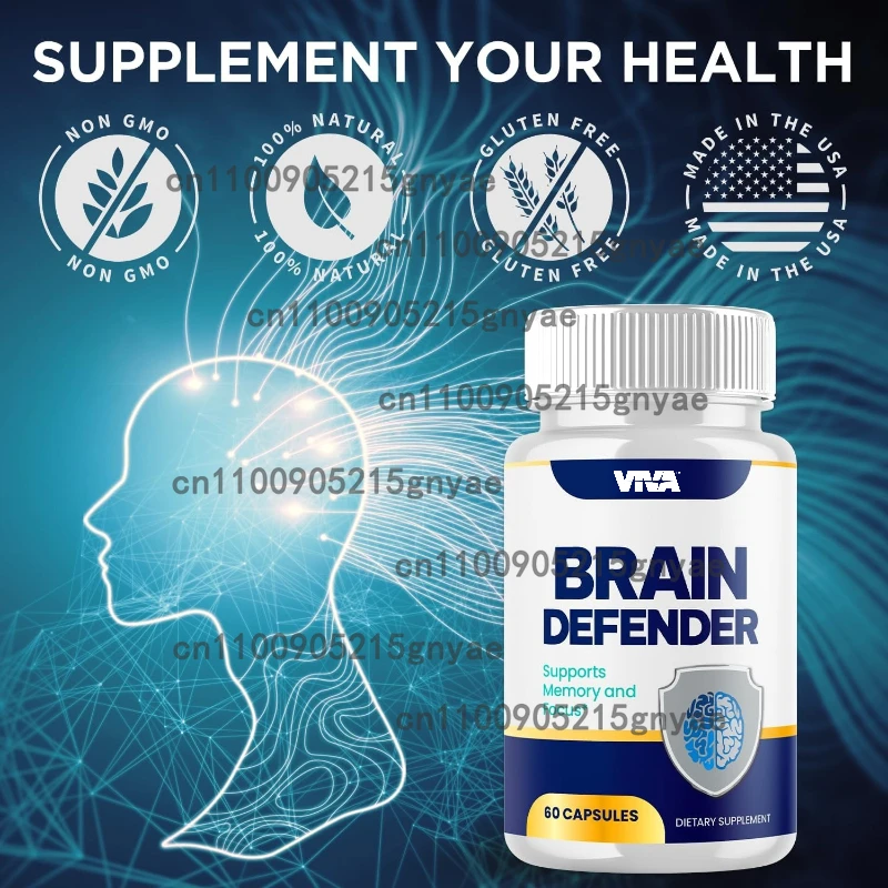 

Gluten Free Non GMO Brain Health Supplement | Powerful, 60 Vegetarian Capsules - Promotes Balanced Emotions
