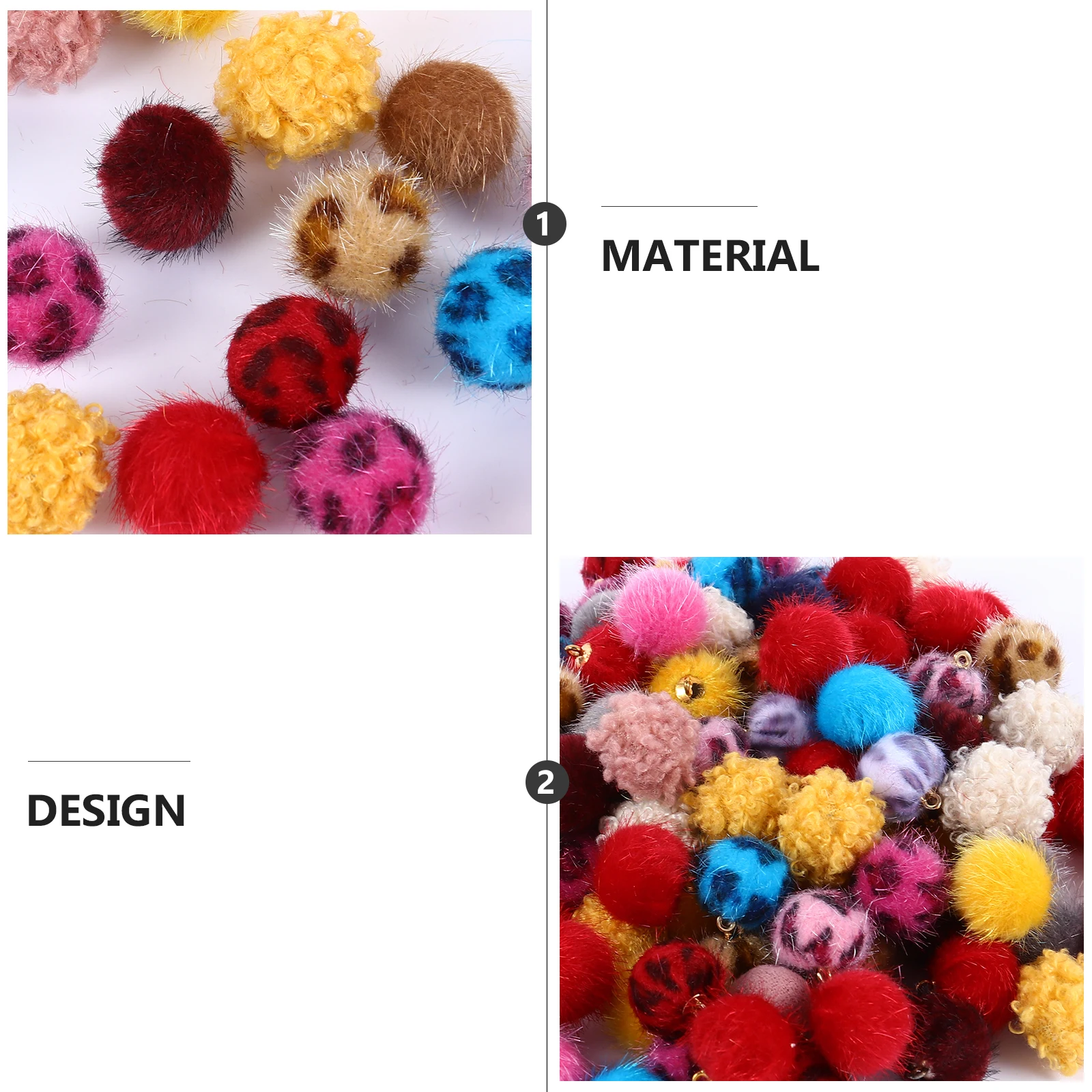 

1 set Ball Bead Pendant Charm Velvet Cloth Jewelry Making Supplies DIY Accessories Gift Ideas Decorative Necklace Parts