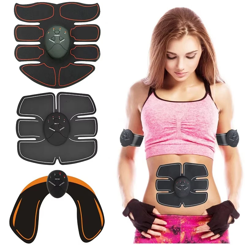 Wireless EMS Muscle Stimulator ABS Abdominal Muscle Trainer Toner Body Fitness Hip Trainer Shaping Patch Sliming Trainer Unisex