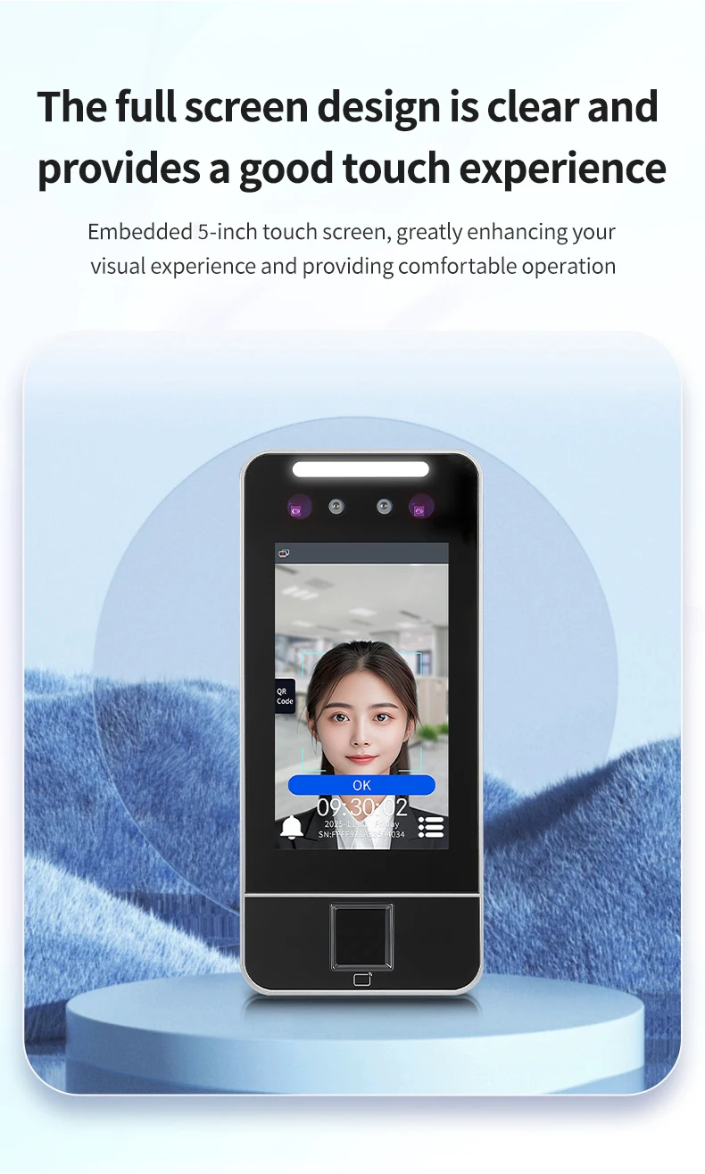 Biometric Fingerprint Attendance Machine Network TCP/IP Employee Checking in Recorder Face/Fingerprint/ID Card Access Control