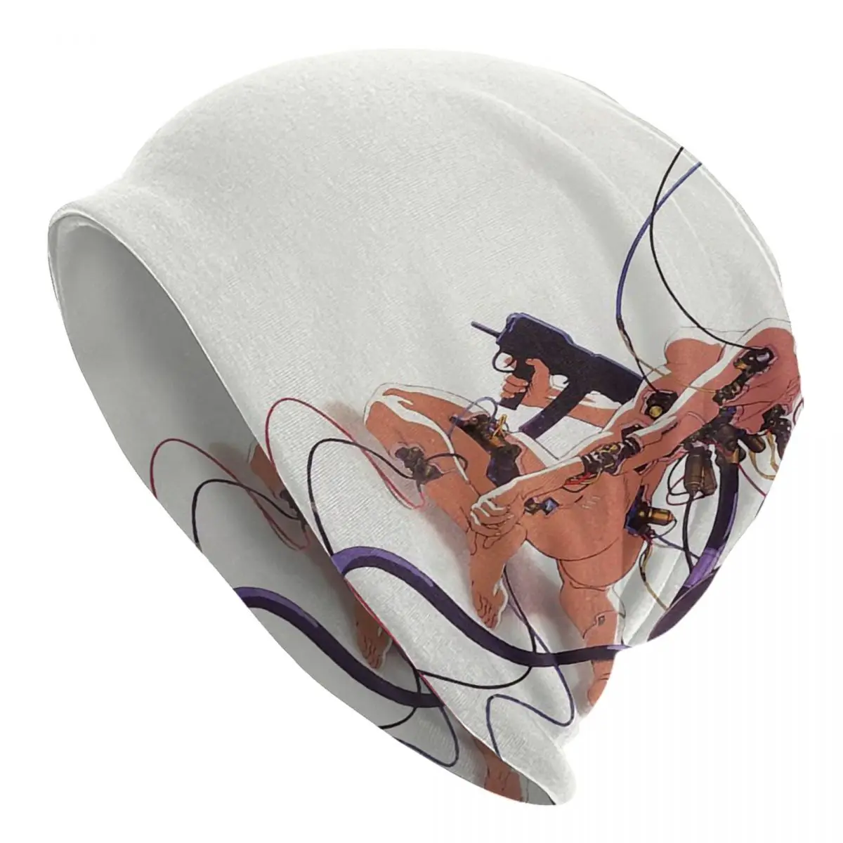 Ghost in the Shell Autumn Spring Hats Kusanagi Motoko Thin Hat Bonnet Hipster Skullies Beanies Caps Men Women's Earmuffs