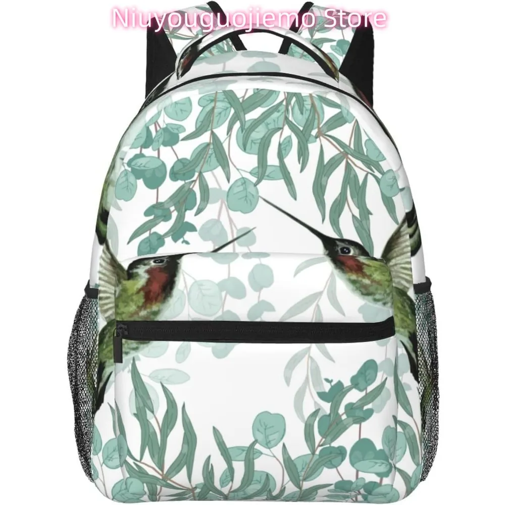 

Cute Hummingbird Lightweight Laptop Backpack Lightweight Multipurpose Travel Casual Daypack Unisex College Backapcks for Men Wom