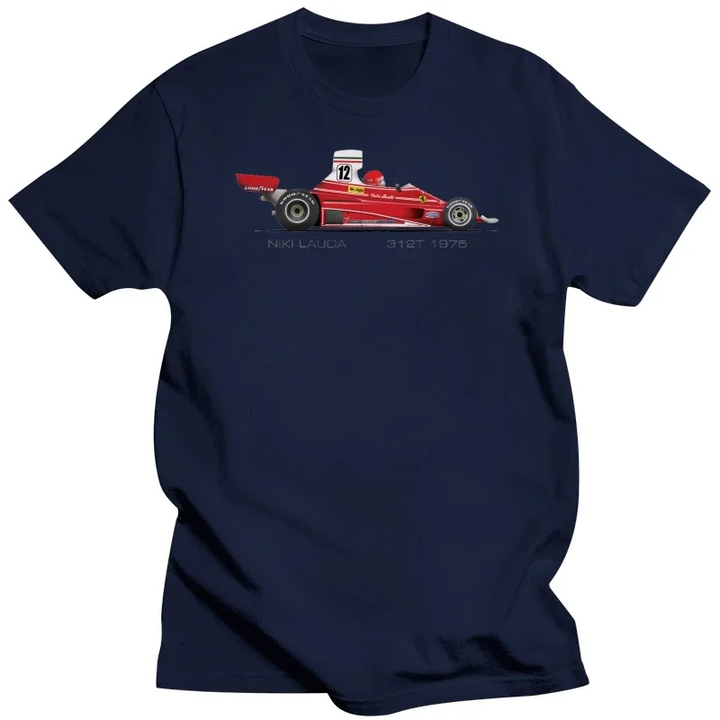 Unisex New Fashion Loose Size men clothing Raceart - Niki Lauda 1975 312t Grand Prix Car T-Shirt Cool Casual pride t shirt men