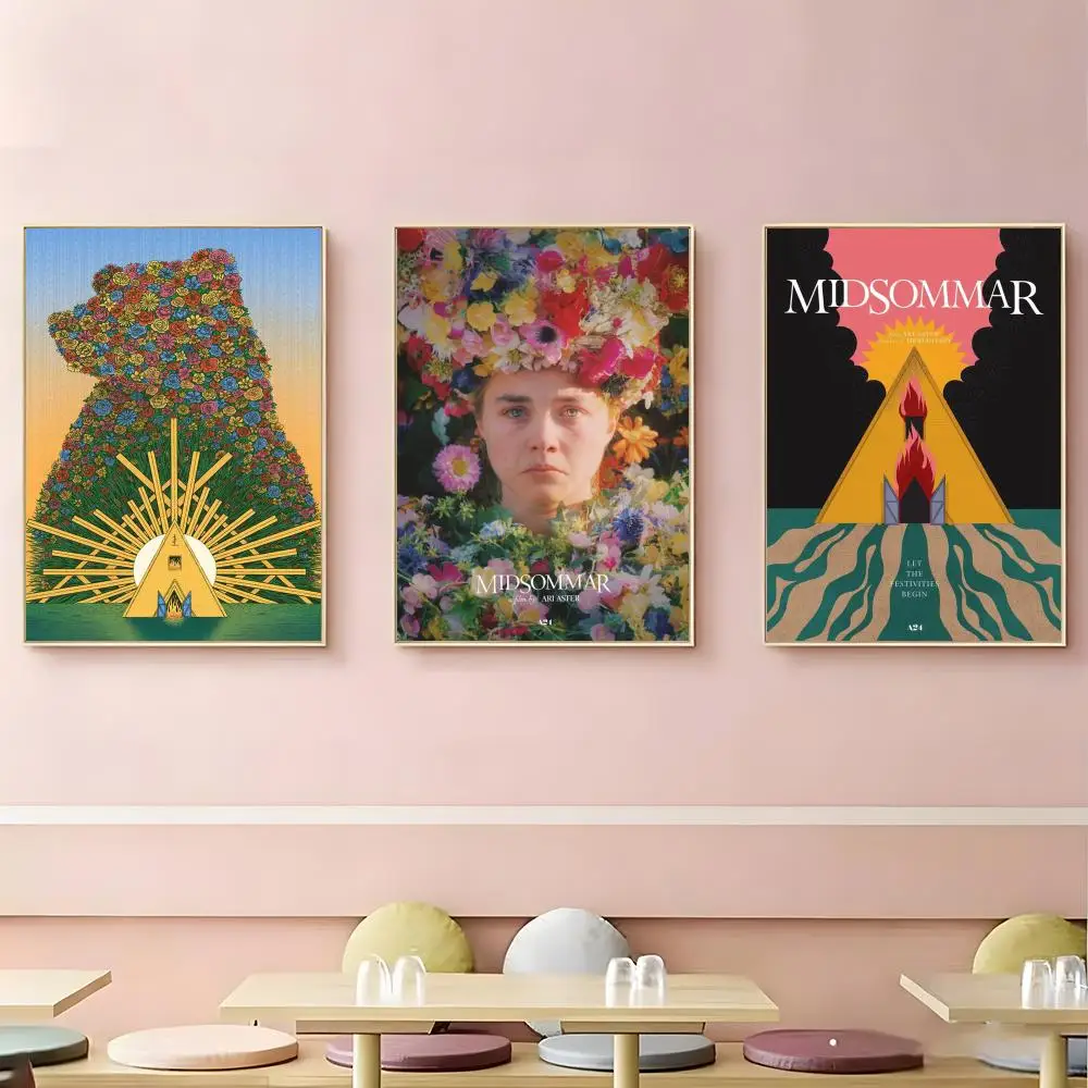 Movie Midsommar Poster HD Self-Adhesive Waterproof Wall Art Easy to Apply Multi-Scene Decor