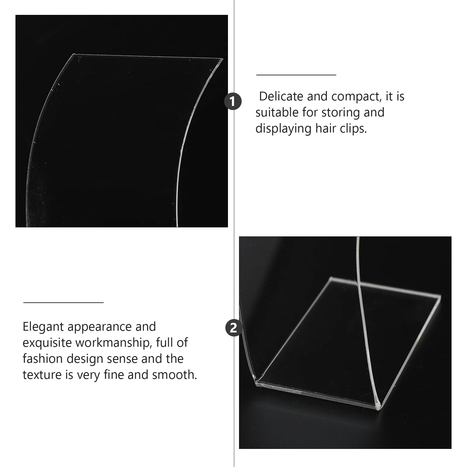 

Acrylic Hair Clip Display Stand for Home Organization Elegant Hair Accessories Holder Storage Rack for Barrettes and Pins