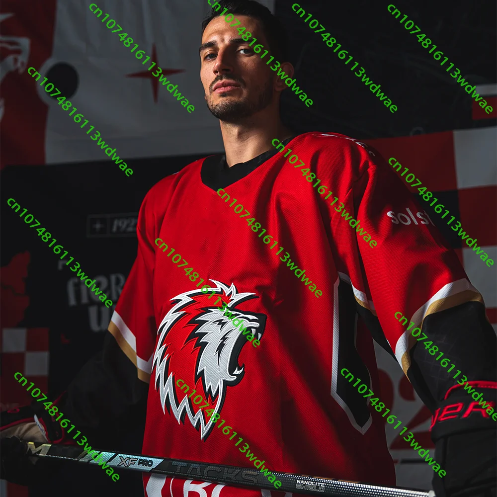 Switzerland Hockey Competition Lausanne HC 26/27 Ice Hockey Team Jersey Men's Long Sleeves 3D Print Sport Breathe Cycling shirt
