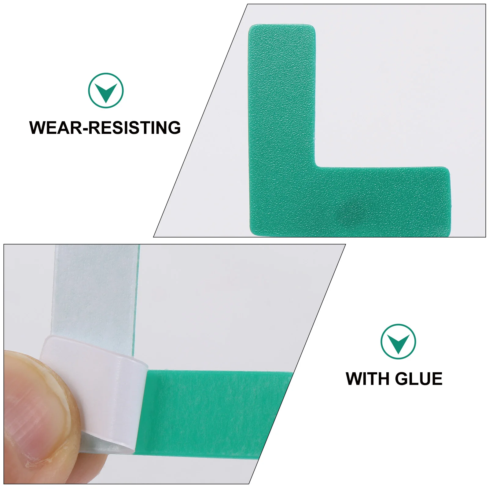 100Pcs Positioning Warning Sign Decals Self-Stick Floor Stickers for Social Distancing Foot Traffic Control Indoor Outdoor Use