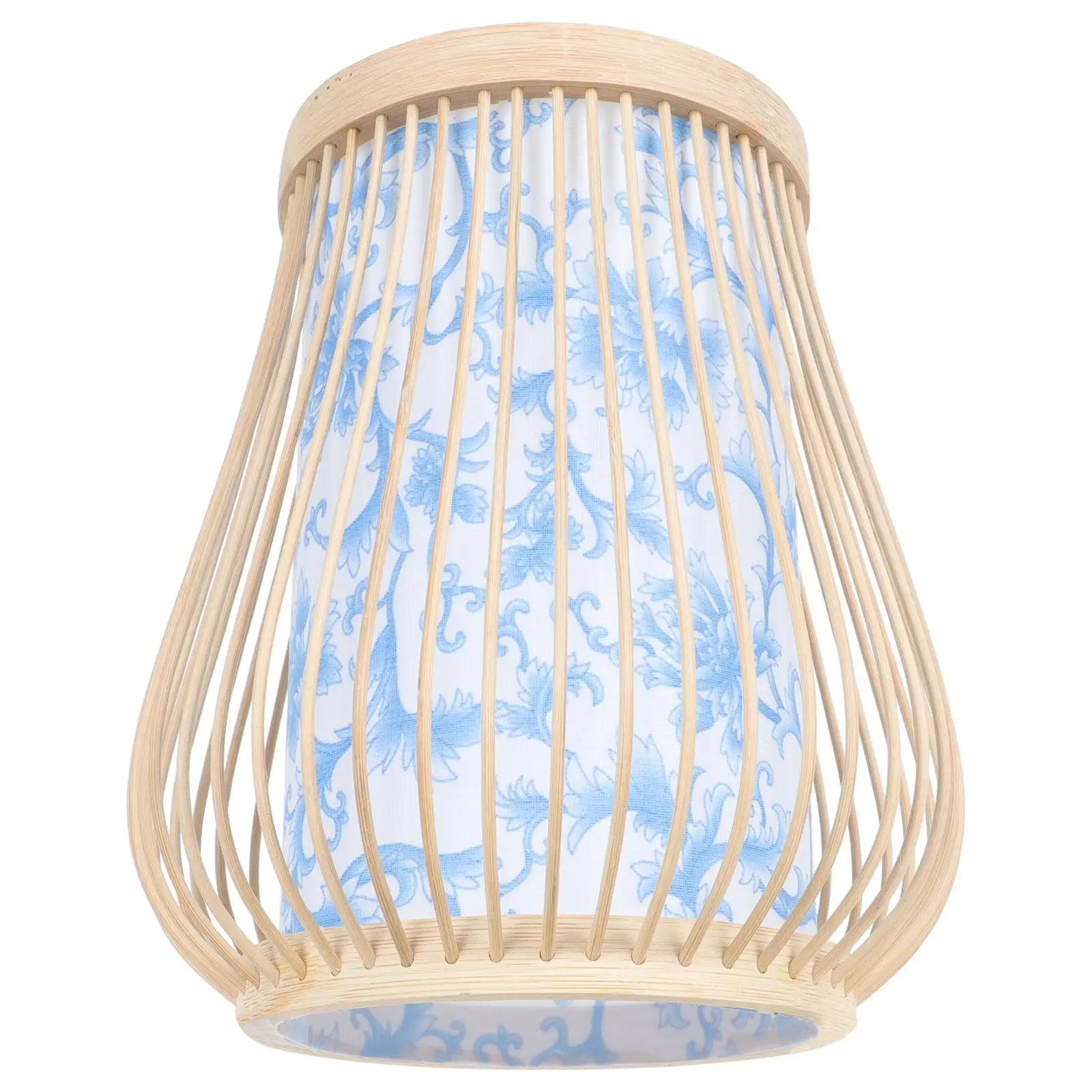 

Chinese Bamboo Woven Lantern Shade 200x230mm Small Size Dust Proof Cover for Pendant Light Home Decor Retro Style