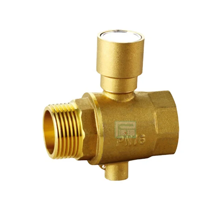 4 قطعة بيري الصليب قفل الكرة صمام النحاس قفل قفل صمام الكرة درجة الحرارة ، درجة الحرارة الثلاثية