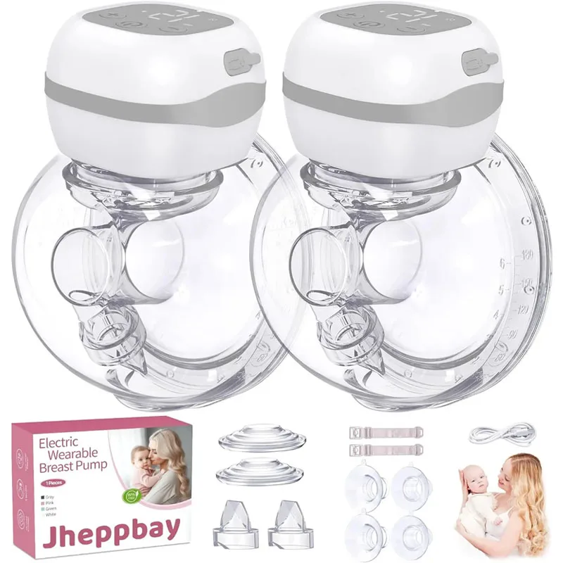 1200mAh Wearable Breast Pump Hands-Free Electric Low Noise Painless Breast Milk Pumps BPA-free Breastfeeding Milk Collector