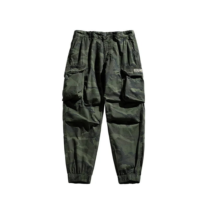 

Outdoor Camouflage Workwear Pants for Men, Loose Multi Pocket Straight Leg Casual American Pants, Spring/summer