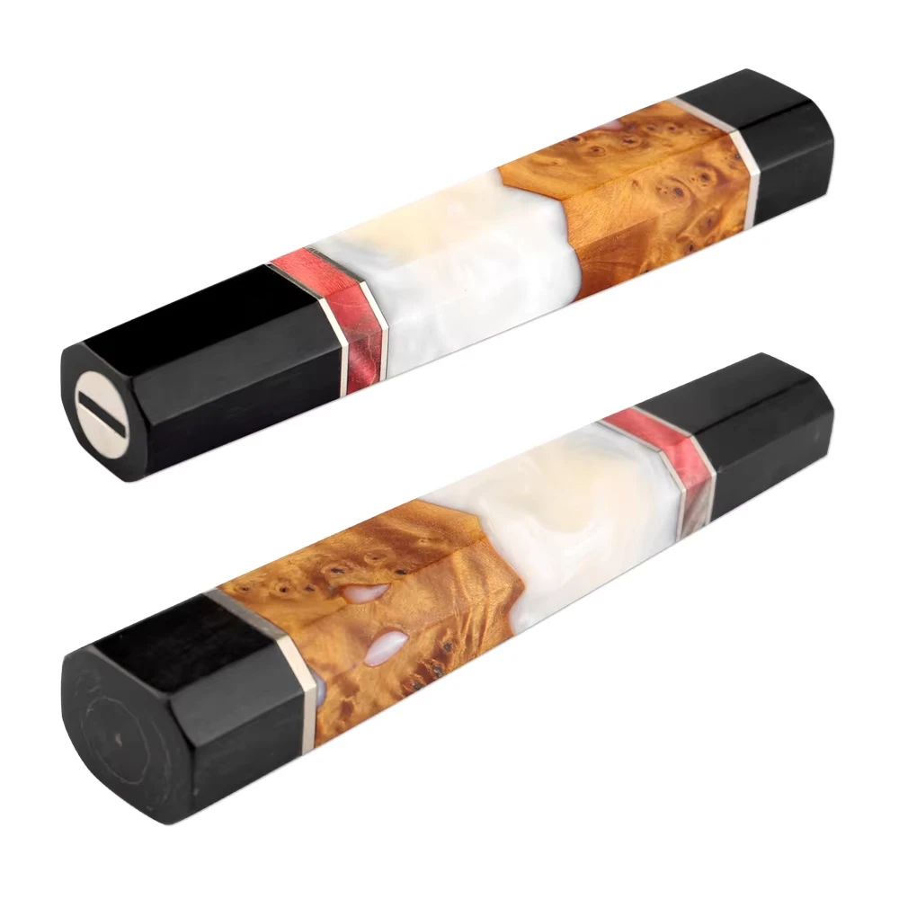 poignee-octogonale-stabilisee-en-bois-resine-et-corne-de-vache-noire-poignee-de-remplacement-personnalisee-pour-couteaux-de-cuisine-japonais