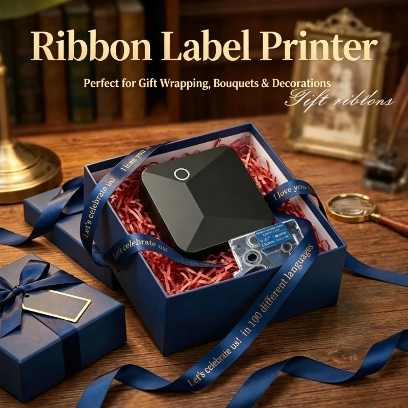 Popular mini label machine, Happy Birthday and other personalized text, suitable for wedding/birthday/holiday decoration