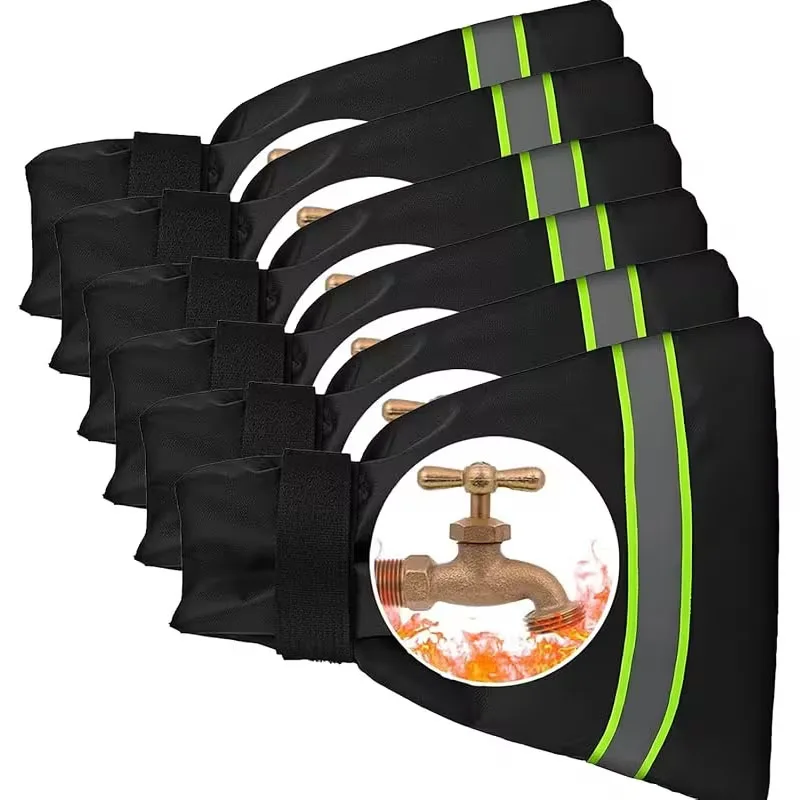 10 قطعة غطاء الصنبور الشتاء في الهواء الطلق مكافحة تجميد صنبور يغطي الأنابيب العزل الصقيع الغطاء الواقي قابلة لإعادة الاستخدام الحنفية حامي #5