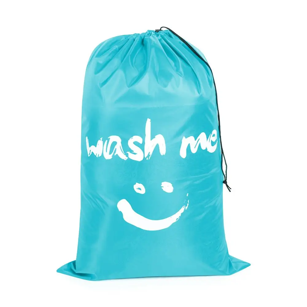 Nylon Laundry Bag Wash Me Travel Storage Pouch Machine Washable Dirty Clothes Organizer Wash Drawstring Bag