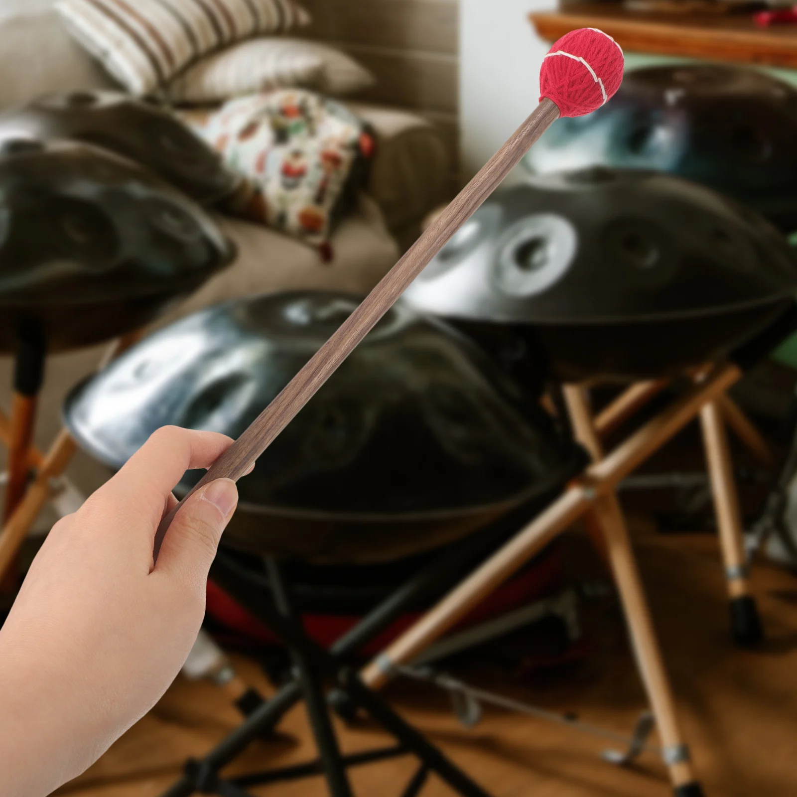Wol Garen Hamer Klankschaal Mallet Houten Stok Voor Meditatie Yoga Studio Klankschaal Accessoire Nepal Boeddha Stok