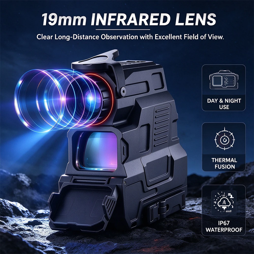 ZIYOUHU DRS-NV1 Red Dot Hot Fusion Aluminum Alloy IP67 Protection Level 256X192 Resolution 450g Portable Dual Fusion Sight