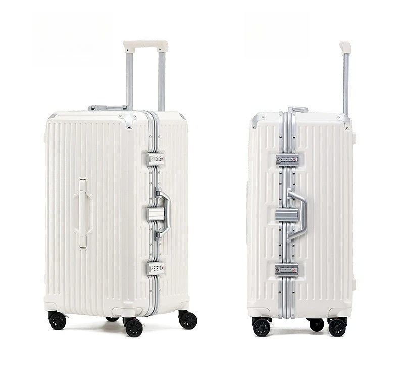 

Aluminum frame, large capacity, luggage, brake wheels, shock absorption