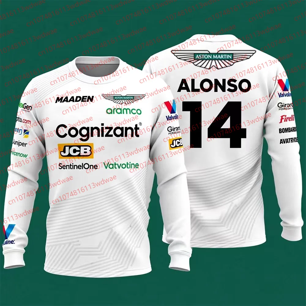 

2026 Aston Martin Quick-drying Long-Sleeved Shirt Team Training Clothing Fernando Alonso 14 Kit Man Brand Long Sleeve T-SHIRT