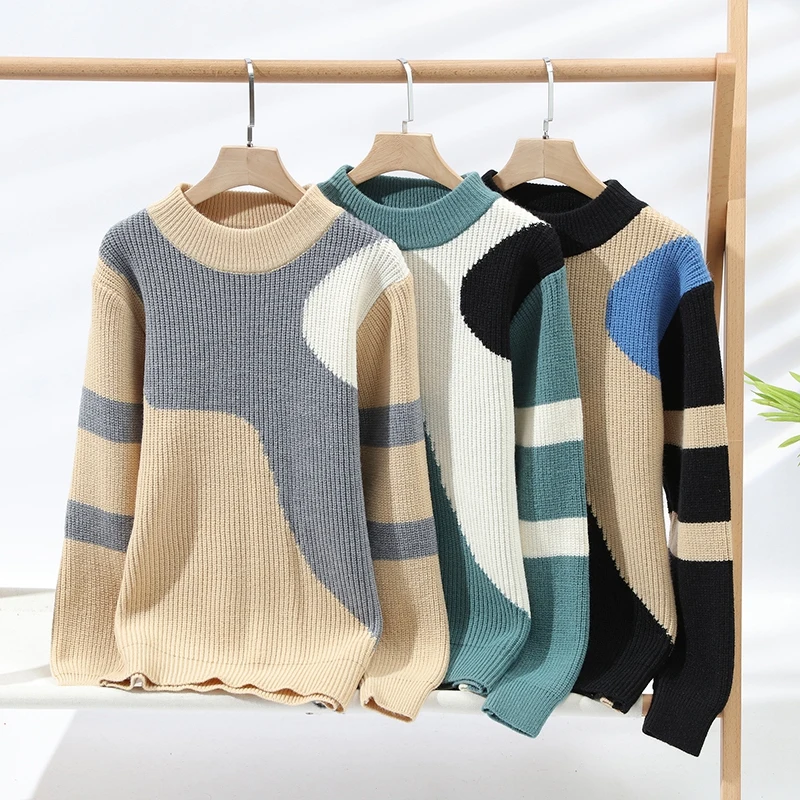 Knitted Sweater Autumn Fashion Sweater Male Pullover Men's Streetwear Casual Knit Men's Jumpers Spring Sweat-shirt Men Clothing