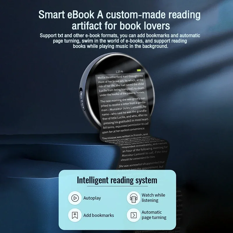 Mini saku Hifi MP3 Reproductor De Musica Walkman Smart Timming perekam jam Alarm mendukung FM E-book Headset Multi Bahasa