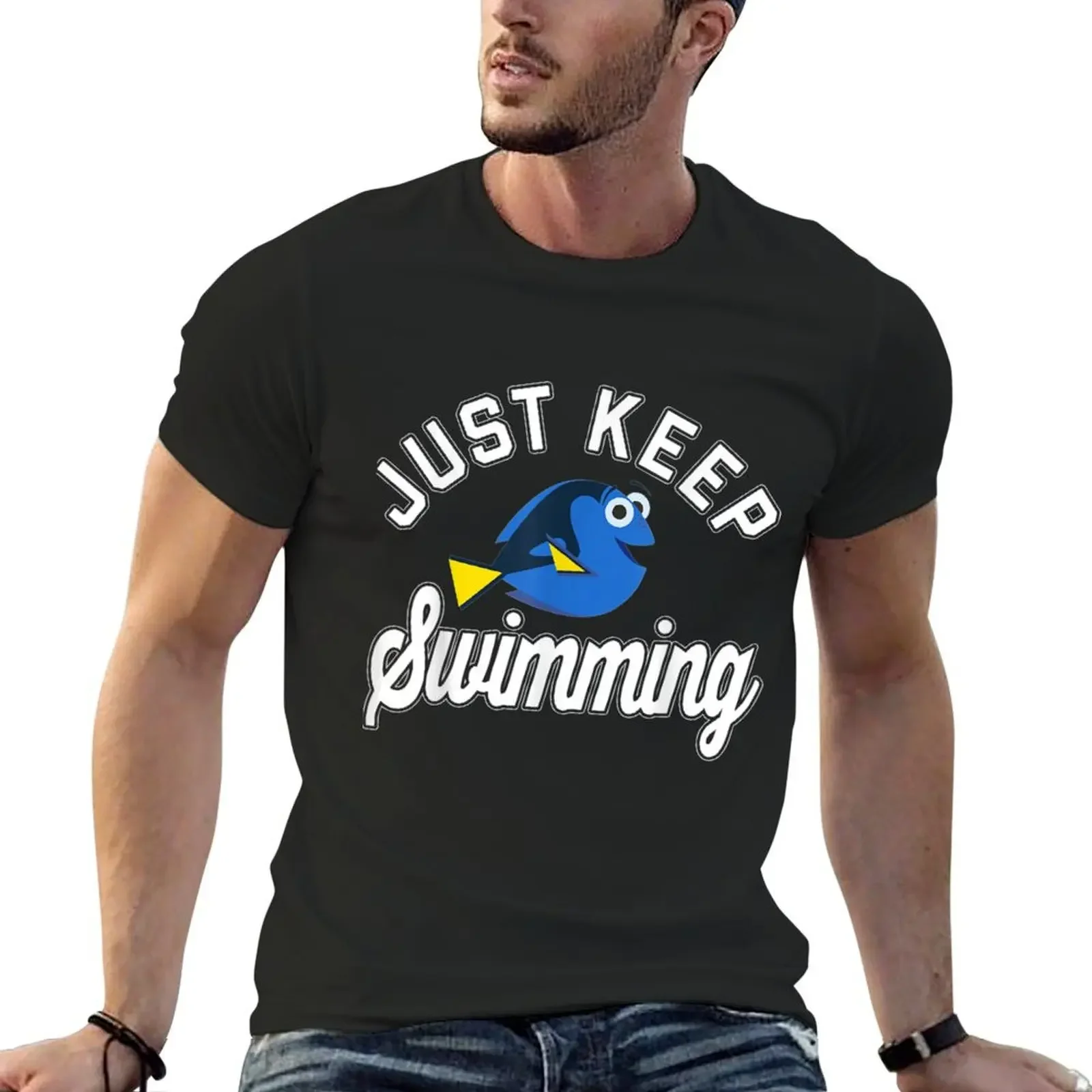 Dory Keep Swimming Quote T-Shirt plus size clothes graphic t shirt vintage korean fashion plus size tops mens vintage t shirts