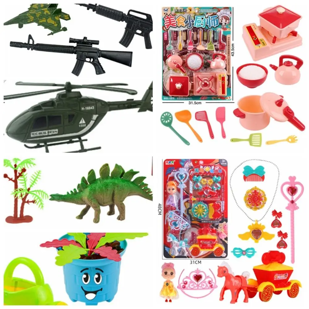 Safe Materials Tank Play House Toy Kitchenware Princess Dinosaurs Toys Funny Colorful Kid Cooking Toys New Year Gift