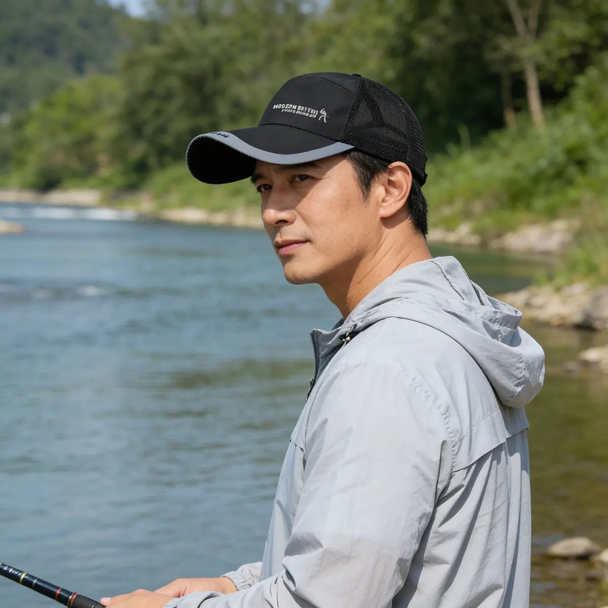 

Men's Casual Fishing Cap Breathable Outdoor Sun Protection Quick Dry Wide Brim Hat Summer Fishing Duckbill Cap Lightweight