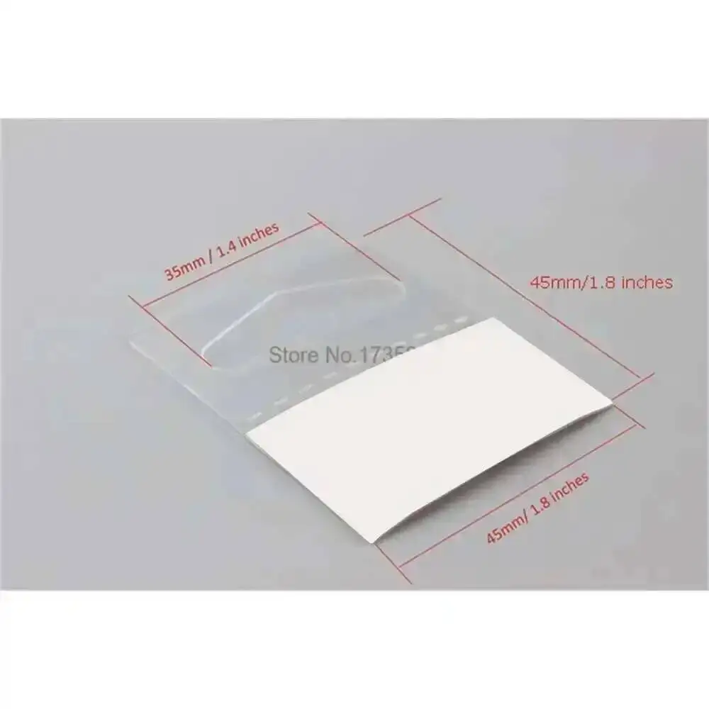 Bulk-Hängelaschen, geschlitzt, selbstklebend, für Waren, Paket, Box, Tasche, Haustier-PVC-Aufhänger, Hakenhaken, Kunststoff-Display, verstärkter Anhänger – Detail 1