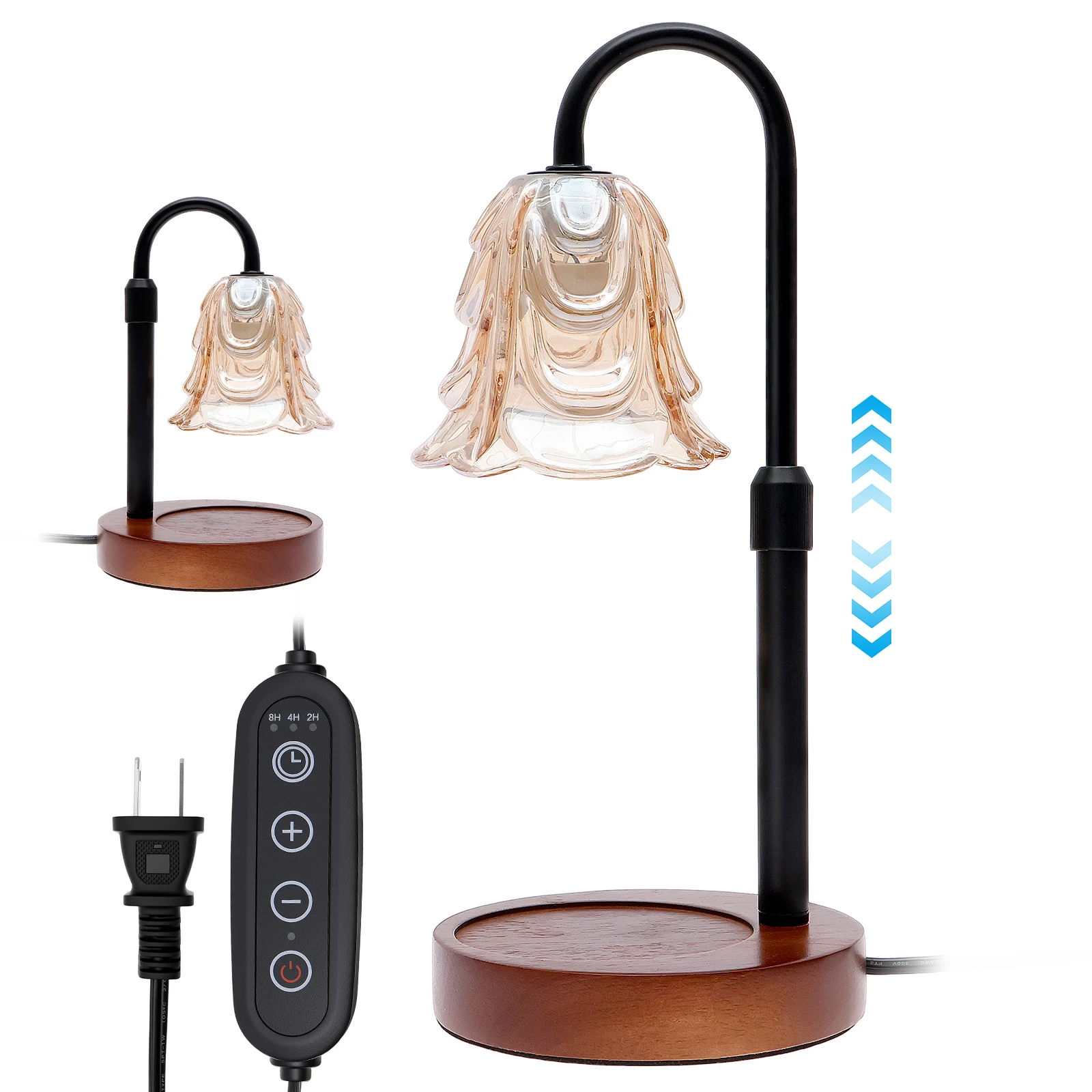 Flower Candle Warmer Lamp with Timer 4 Speed Dimmable Height Adjustable Base House Warming Birthday Gifts New Home Decor image 5