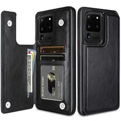 For Samsung Galaxy S20 Ultra S10 S9 S8 Plus A51 A71 Wallet Case Luxury Slim Fit Premium Leather Card Slots Shockproof Flip Shell