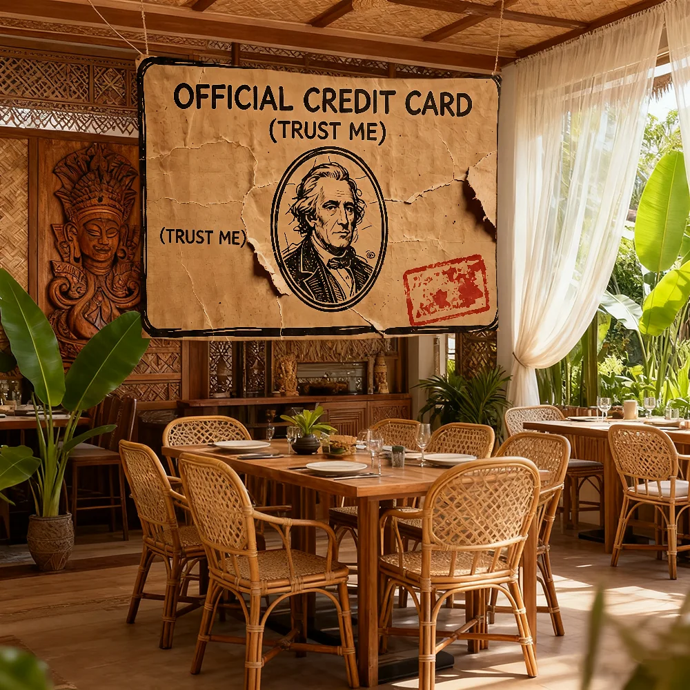 OFFICIAL CREDIT CARD funny flag Durable Outdoor Indoor Patio Festive Decoration Classic Design Pole Wall Room Banner