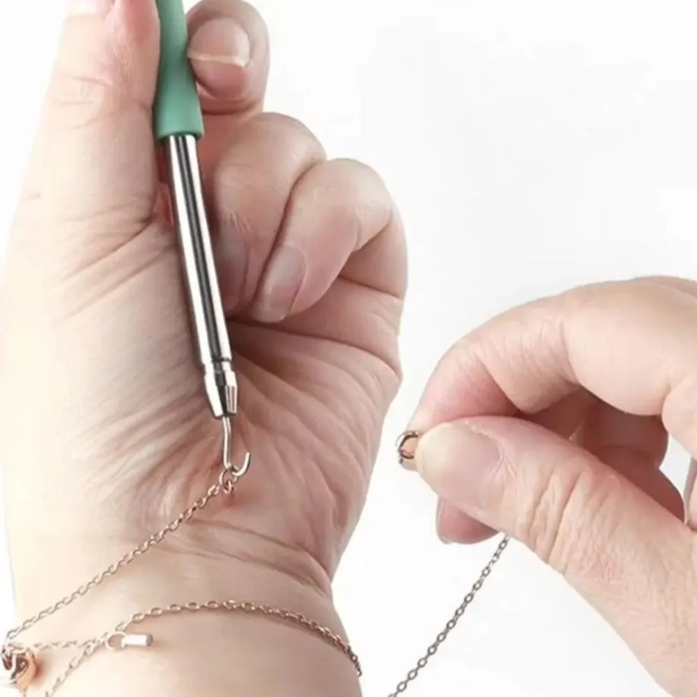 Stainless Help Wear Bracelet Tool Retractable Labor-saving Bracelet Fastener Helper Solid Color Small Assist