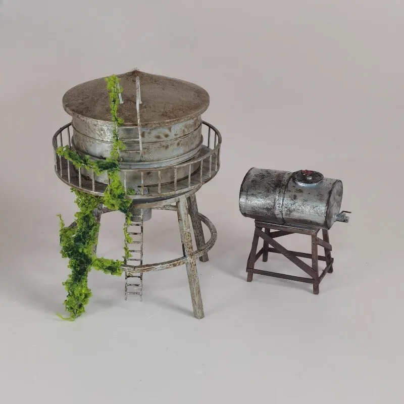 

Diorama 1/64 Water Tower Model City Water Tank Building Model Scene Accessory