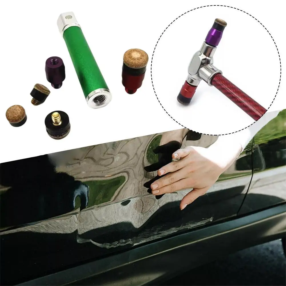 Car Sheet Metal Dent Repair Leveling Pen Aluminum Alloy Dual-purpose Pen Pit One-end Traceless Knocking Tool Repair Hail Q6P0